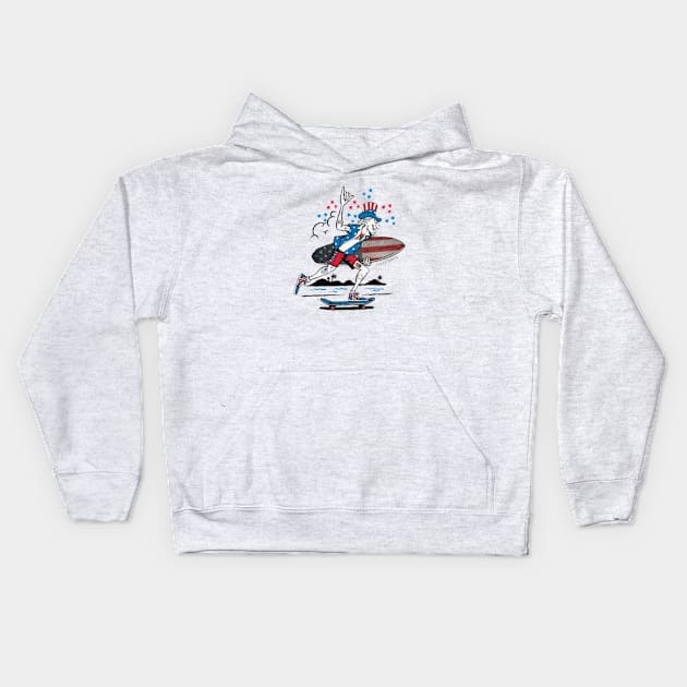 Surfin' USA! Kids Hoodie by DizzySpells Designs